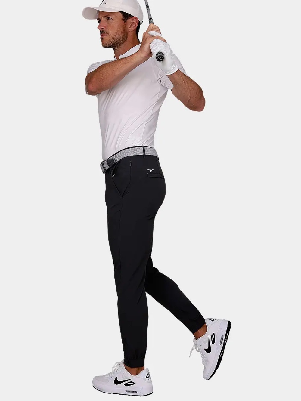Avalon Men's Black Performance Golf Jogger Pants - - Picture 9 of 9